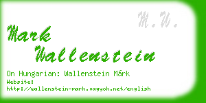 mark wallenstein business card